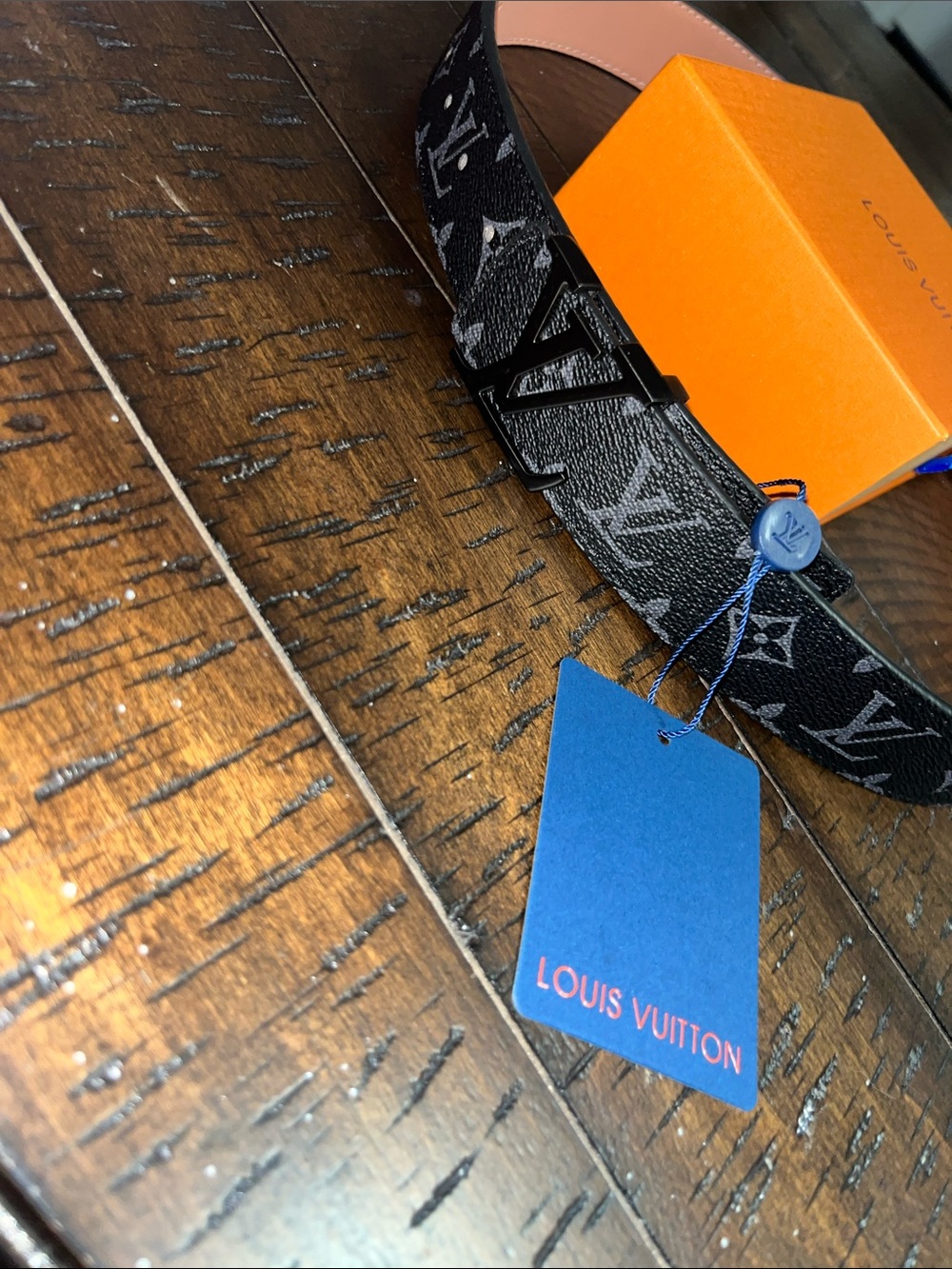 LOUIS VUITTON Black Monogram Canvas Belt with Matte Black LV Buckle - Picture 3 of 3